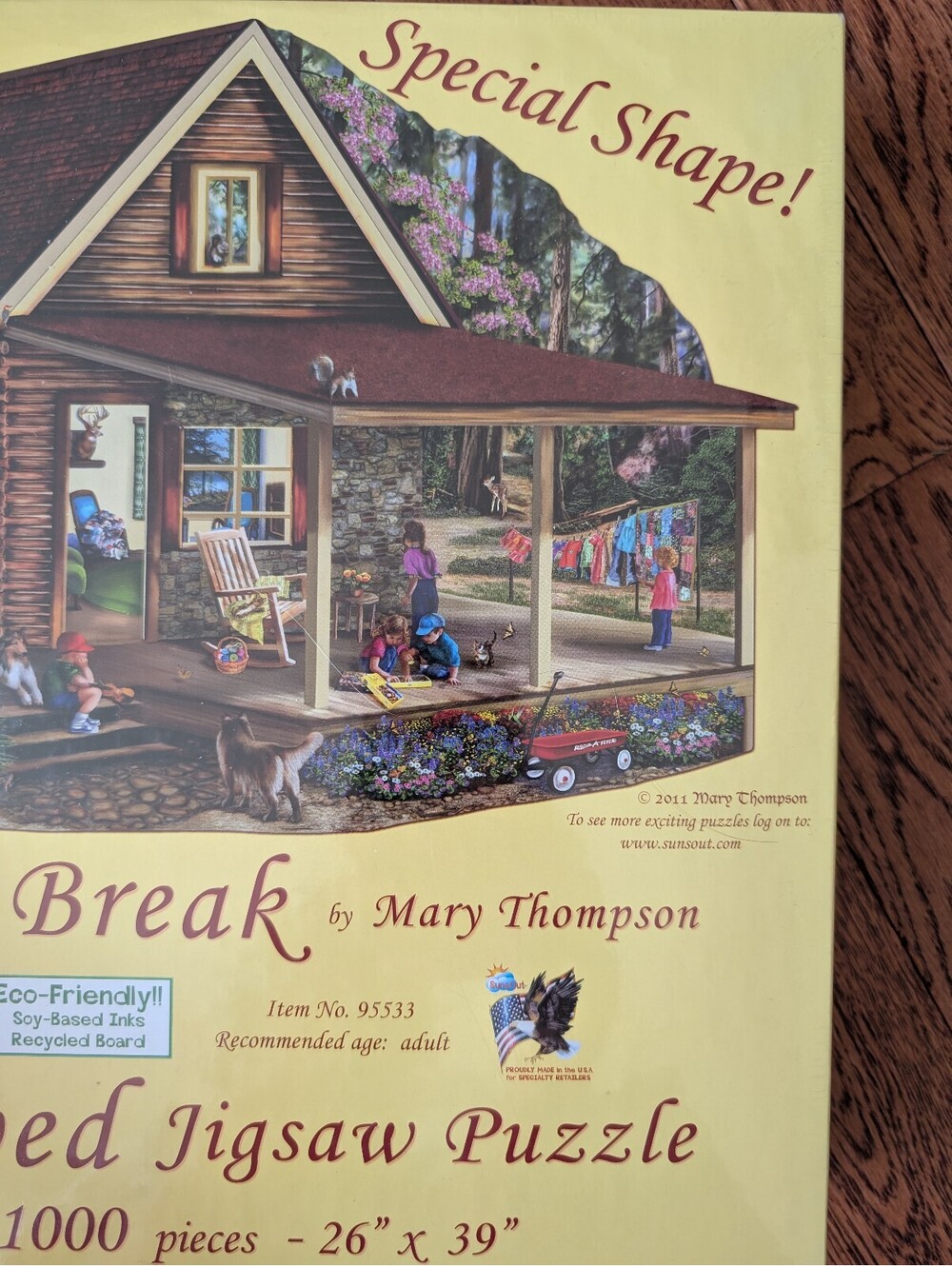 Sunsout 1000 Pc Shaped Jigsaw Puzzle Spring Break Mary Thompson NIB! - Picture 3 of 3